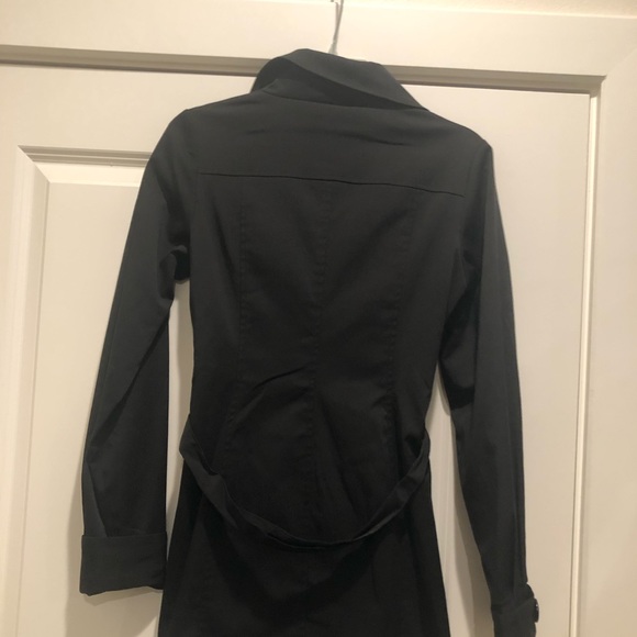 VERTIGO BLACK TRENCH COAT NWOT Size -XS. Great Coat - Picture 12 of 13